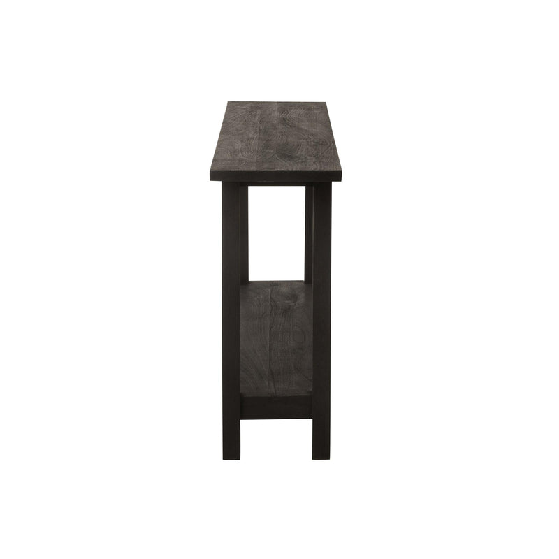 Bijzettafel Zwart Mangohout hout Vierkant 35x120 cm-Bijzettafels-J-Line