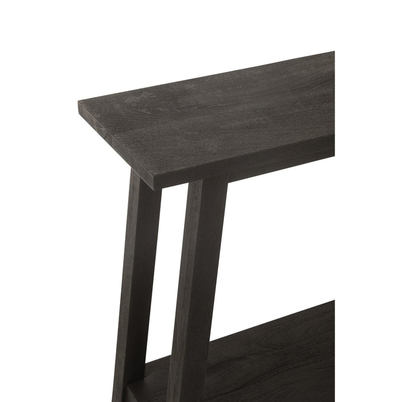 Bijzettafel Zwart Mangohout hout Vierkant 35x120 cm-Bijzettafels-J-Line