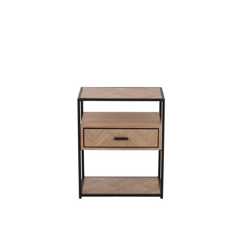Bijzettafel Zwart Mdf 30x50 cm-Bijzettafels-J-Line