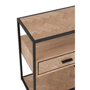 Bijzettafel Zwart Mdf 30x50 cm-Bijzettafels-J-Line