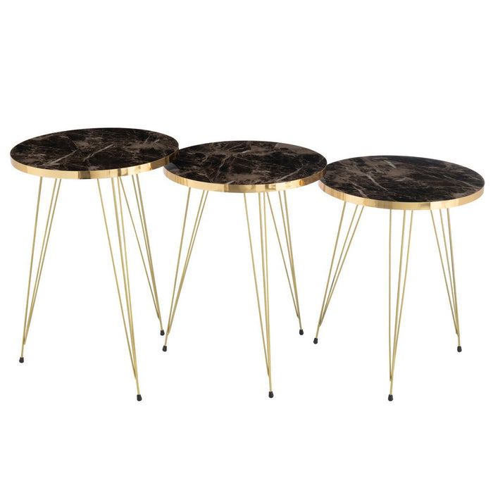 Bijzettafel Zwart Mdf 38 cm-Bijzettafels-J-Line