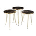 Bijzettafel Zwart Mdf 38 cm-Bijzettafels-J-Line