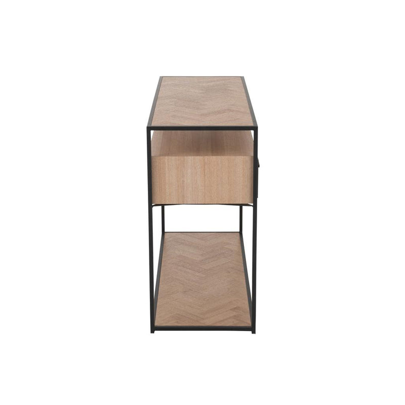 Bijzettafel Zwart Mdf 40x120 cm-Bijzettafels-J-Line