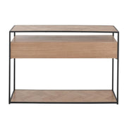 Bijzettafel Zwart Mdf 40x120 cm-Bijzettafels-J-Line