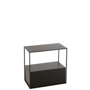 Bijzettafel Zwart Mdf Rechthoekig 34x57 cm-Bijzettafels-J-Line
