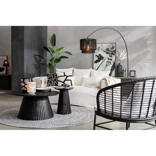 Bijzettafel Zwart Mdf S 40 cm-Bijzettafels-J-Line