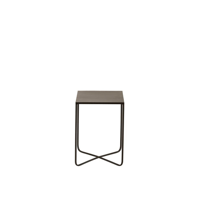 Bijzettafel Zwart Metaal 35 cm 35x35x50.5 cm-Bijzettafels-J-Line