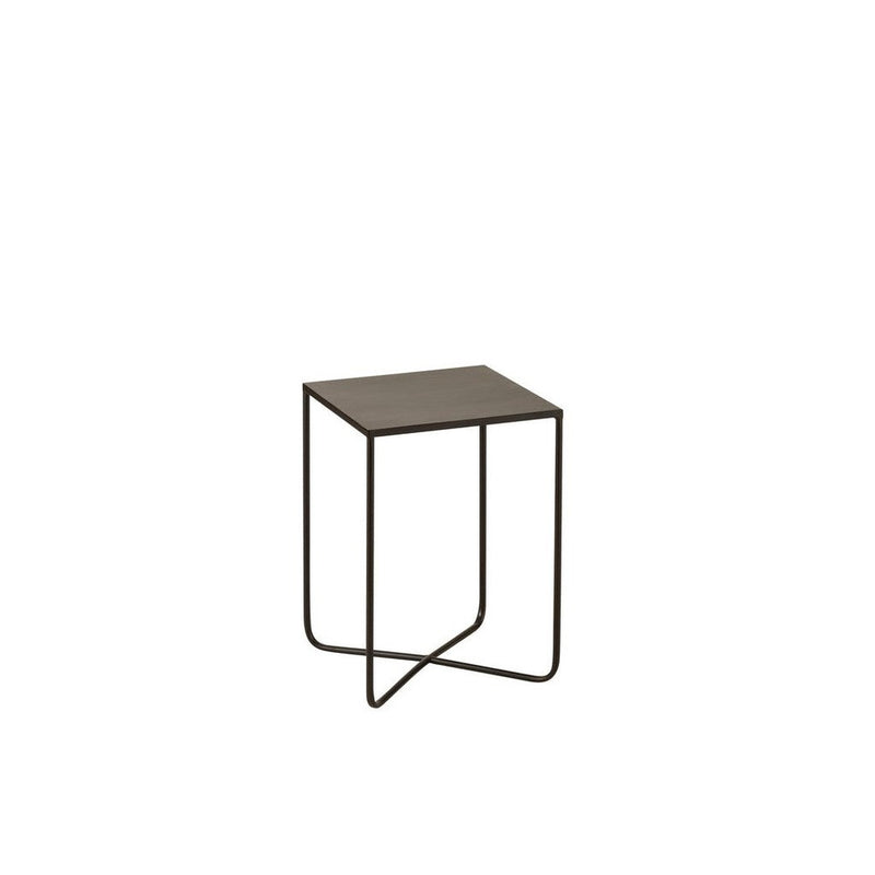 Bijzettafel Zwart Metaal 35 cm 35x35x50.5 cm-Bijzettafels-J-Line