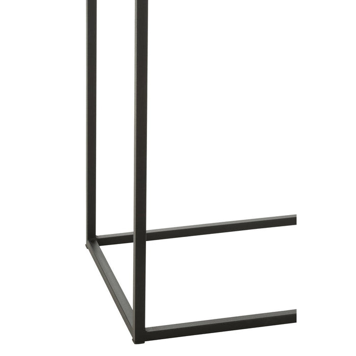 Bijzettafel Zwart Metaal Rechthoekig 35x110 cm-Bijzettafels-J-Line