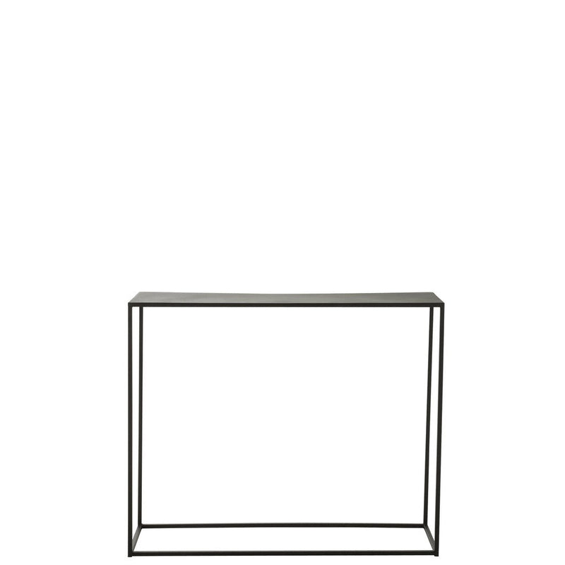 Bijzettafel Zwart Metaal Rechthoekig 35x110 cm-Bijzettafels-J-Line