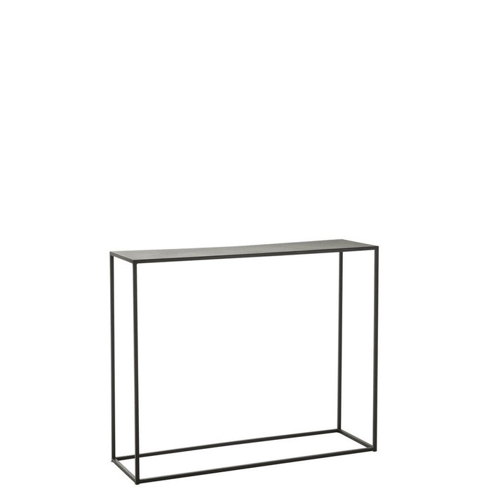 Bijzettafel Zwart Metaal Rechthoekig 35x110 cm-Bijzettafels-J-Line