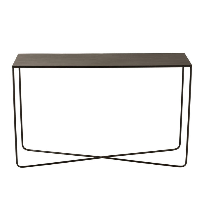 Bijzettafel Zwart Metaal Rechthoekig 35x120 cm-Bijzettafels-J-Line