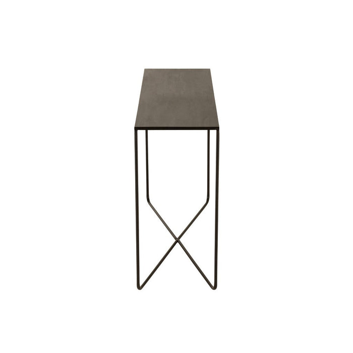 Bijzettafel Zwart Metaal Rechthoekig 35x120 cm-Bijzettafels-J-Line
