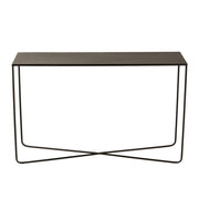Bijzettafel Zwart Metaal Rechthoekig 35x120 cm-Bijzettafels-J-Line