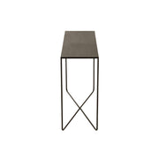 Bijzettafel Zwart Metaal Rechthoekig 35x120 cm-Bijzettafels-J-Line