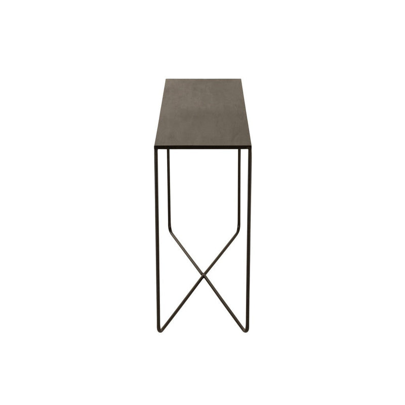 Bijzettafel Zwart Metaal Rechthoekig 35x120 cm-Bijzettafels-J-Line