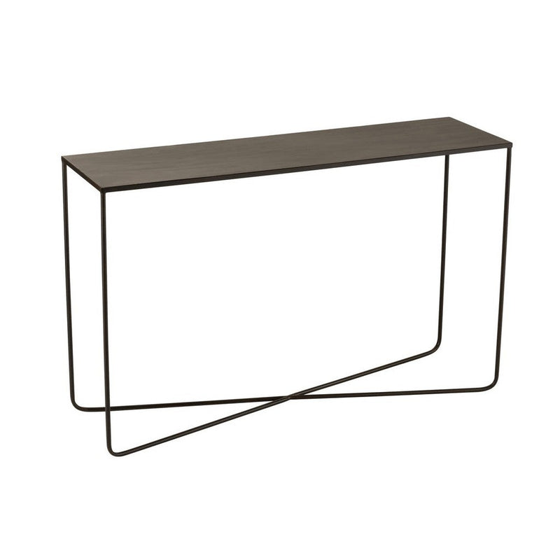 Bijzettafel Zwart Metaal Rechthoekig 35x120 cm-Bijzettafels-J-Line