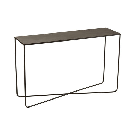 Bijzettafel Zwart Metaal Rechthoekig 35x120 cm-Bijzettafels-J-Line