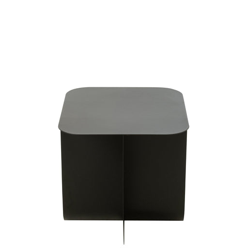 Bijzettafel Zwart Metaal Vierkant 40 cm 40x43.6x39 cm-Bijzettafels-J-Line