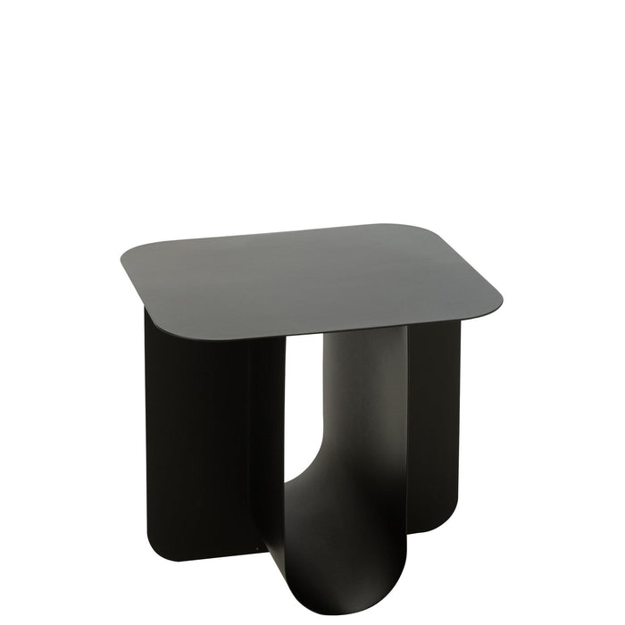 Bijzettafel Zwart Metaal Vierkant 40 cm-Bijzettafels-J-Line