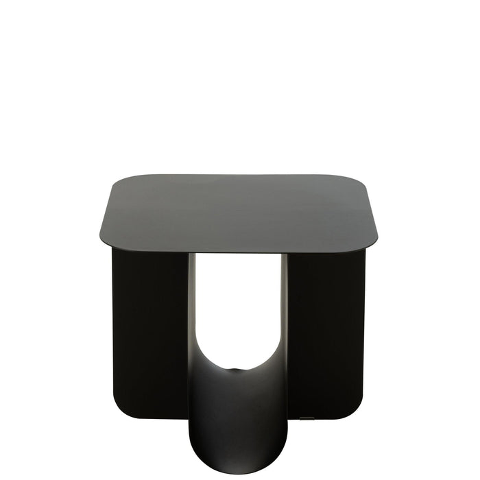 Bijzettafel Zwart Metaal Vierkant 40 cm-Bijzettafels-J-Line