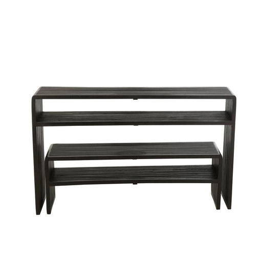 Bijzettafel Zwart Recycled hout 30x130 cm-Bijzettafels-J-Line