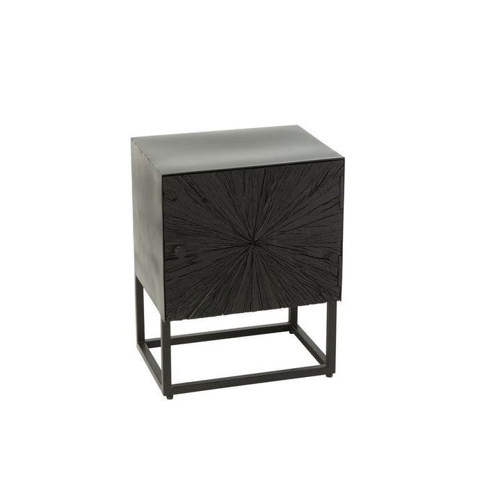Bijzettafel Zwart Recycled hout 33 cm-Bijzettafels-J-Line