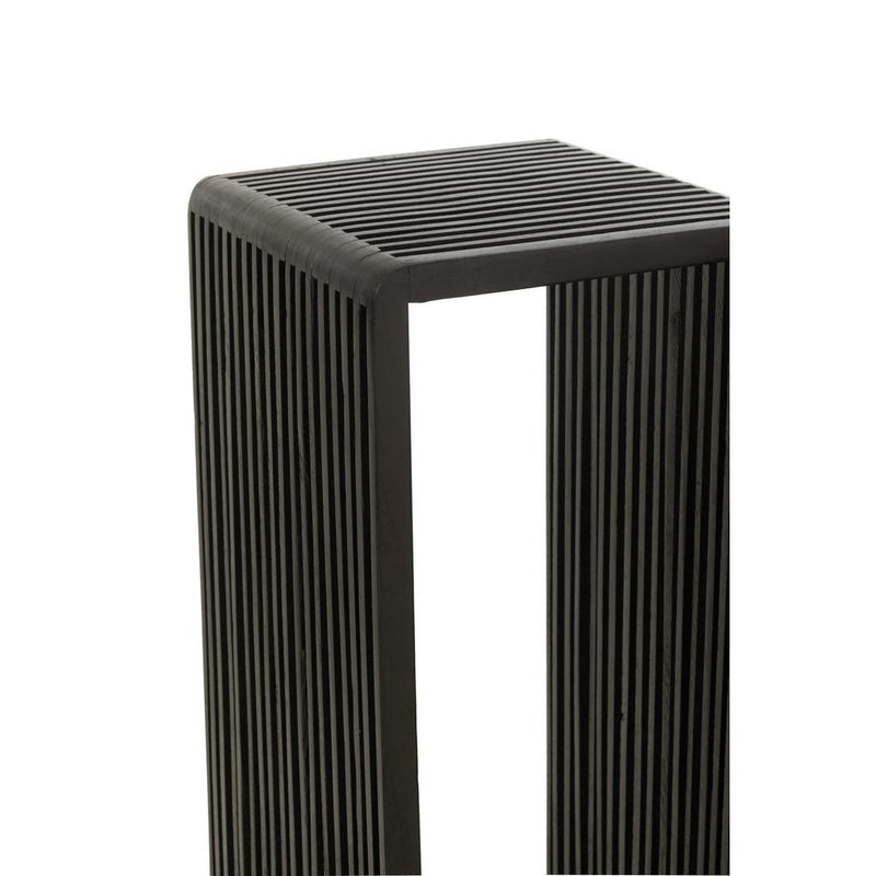 Bijzettafel Zwart Recycled hout 34 cm 34x34x88 cm-Bijzettafels-J-Line