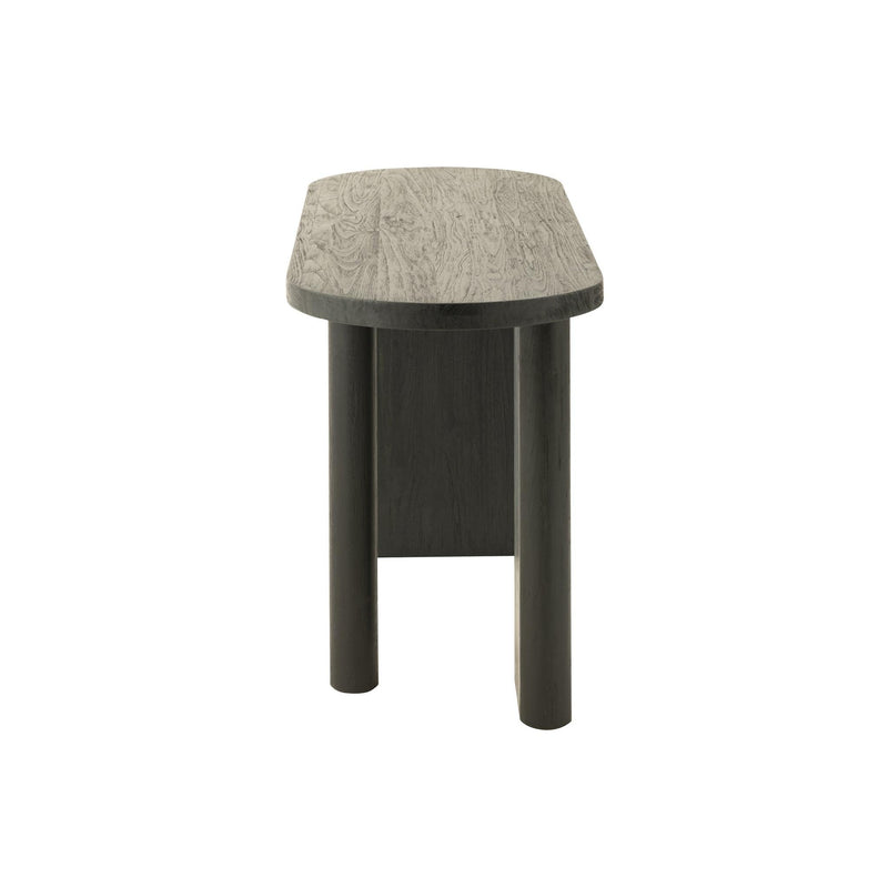 Bijzettafel Zwart Recycled hout 50x150 cm-Bijzettafels-J-Line