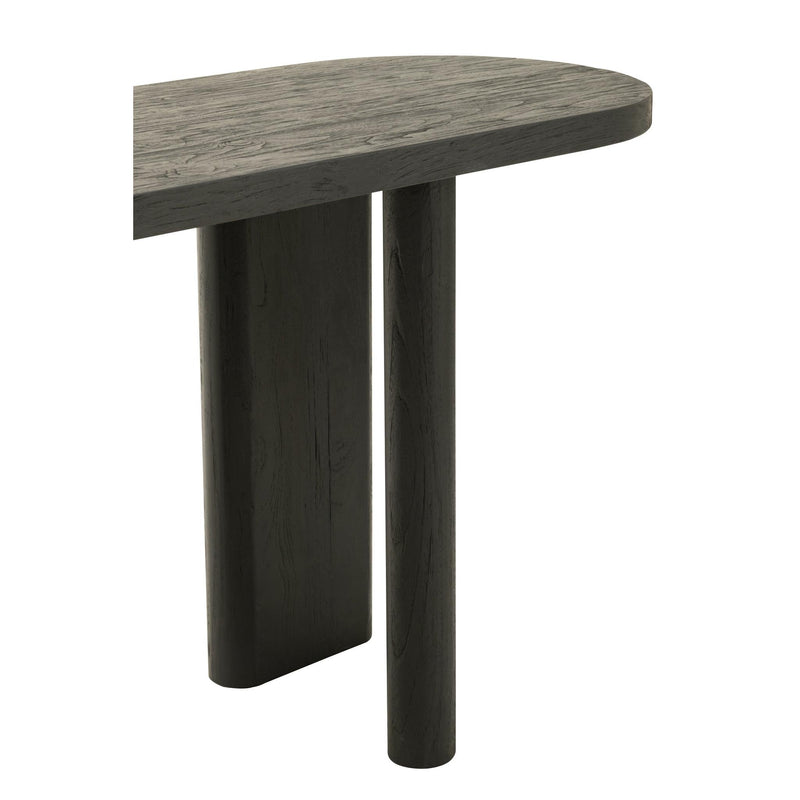 Bijzettafel Zwart Recycled hout 50x150 cm-Bijzettafels-J-Line