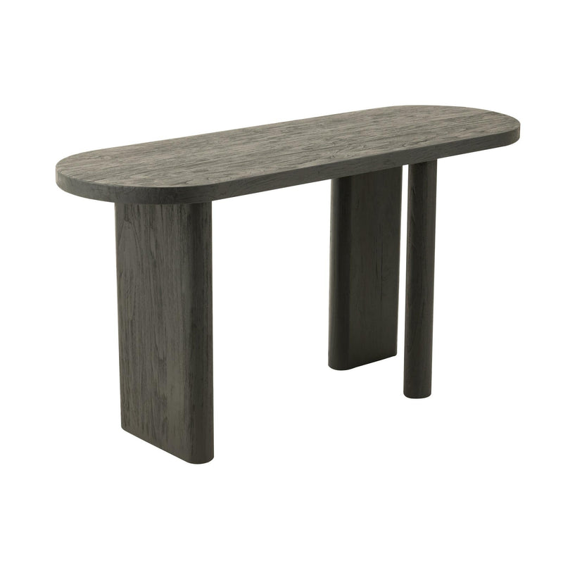 Bijzettafel Zwart Recycled hout 50x150 cm-Bijzettafels-J-Line