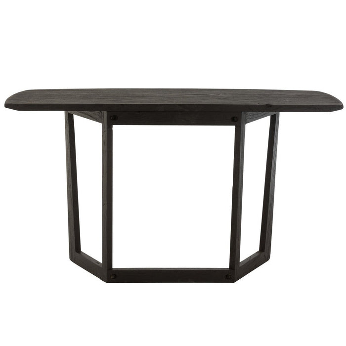 Bijzettafel Zwart Teakhout 40x140 cm-Bijzettafels-J-Line