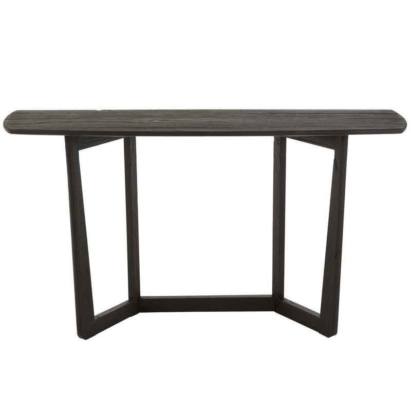 Bijzettafel Zwart Teakhout 40x140 cm-Bijzettafels-J-Line