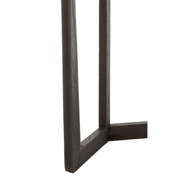 Bijzettafel Zwart Teakhout 40x140 cm-Bijzettafels-J-Line