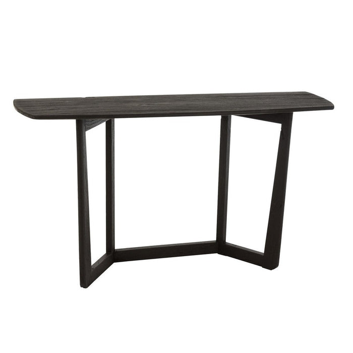 Bijzettafel Zwart Teakhout 40x140 cm-Bijzettafels-J-Line