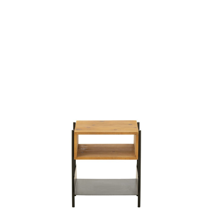 Bijzettafel Zwart ijzer 35 cm 35x42x48 cm-Opbergkasten-J-Line