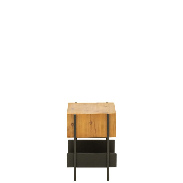 Bijzettafel Zwart ijzer 35 cm 35x42x48 cm-Opbergkasten-J-Line