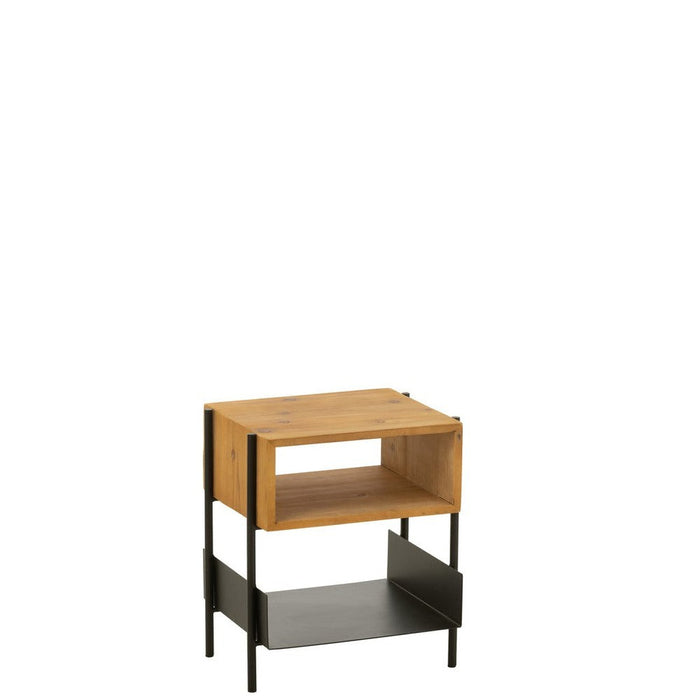 Bijzettafel Zwart ijzer 35 cm 35x42x48 cm-Opbergkasten-J-Line