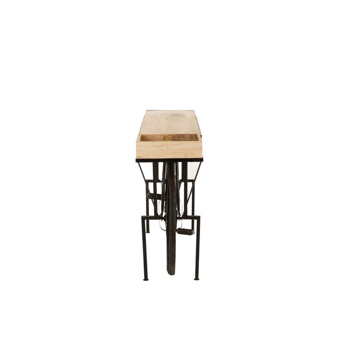 Bijzettafel Zwart ijzer 36x185 cm-Bijzettafels-J-Line