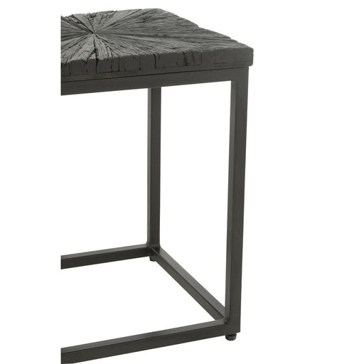 Bijzettafel Zwart ijzer 43 cm 43x43x53 cm-Bijzettafels-J-Line