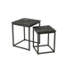 Bijzettafel Zwart ijzer 43 cm 43x43x53 cm-Bijzettafels-J-Line