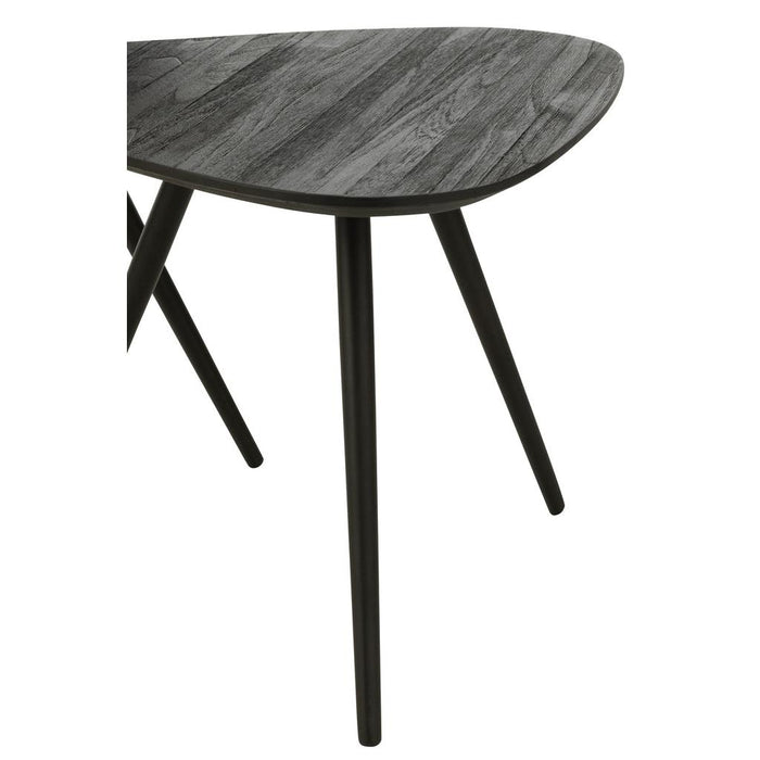 Bijzettafel Zwart ijzer 50 cm 50x50x50 cm-Bijzettafels-J-Line