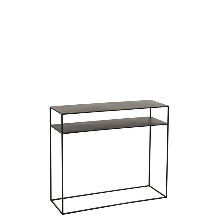 Bijzettafel Zwart ijzer Rechthoekig 35x105 cm-Bijzettafels-J-Line