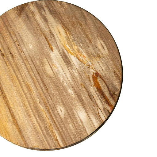Bijzettafels Bijzettafel Mody Naturel Petrified Hout Sidetable On Rnd-Bijzettafels-PTMD