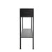 Bijzettafels Bijzettafel Ray Zwart Houten Sidetable Metaal Frame 2 Drawer-Bijzettafels-PTMD