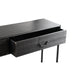 Bijzettafels Bijzettafel Ray Zwart Houten Sidetable Metaal Frame 2 Drawer-Bijzettafels-PTMD