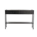 Bijzettafels Bijzettafel Ray Zwart Houten Sidetable Metaal Frame 2 Drawer-Bijzettafels-PTMD