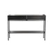 Bijzettafels Bijzettafel Ray Zwart Houten Sidetable Metaal Frame 2 Drawer-Bijzettafels-PTMD