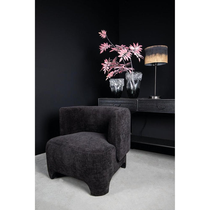 Bijzettafels Bijzettafel Ray Zwart Houten Sidetable Metaal Frame 2 Drawer-Bijzettafels-PTMD