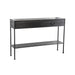 Bijzettafels Bijzettafel Ray Zwart Houten Sidetable Metaal Frame 2 Drawer-Bijzettafels-PTMD